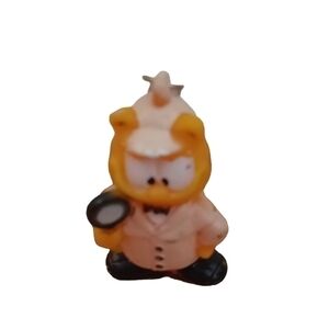 Vintage Gao Nanbei‎ Garfield Fat Cat Tiny Keychain Squishy Detective P.I